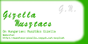 gizella musztacs business card