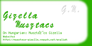 gizella musztacs business card